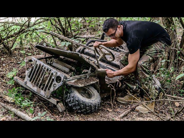 Restoration Mini Jeep Willys with Engine 150cc - Restore Abandoned Old Mini Car - Part 1