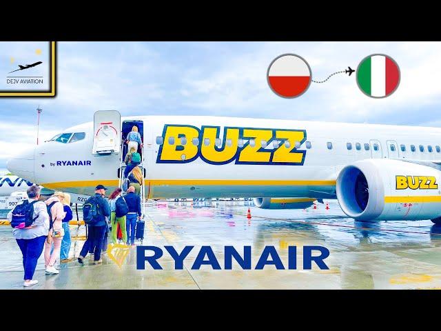 [4K] TR | Fabulous flight with RYANAIR/BUZZ :D | Boeing 737 MAX 8-200 | Krakow to Rome Ciampino