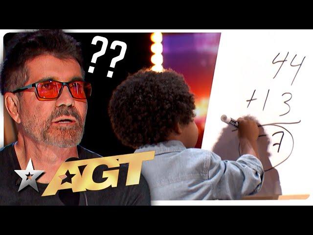 2 Year Old GENIUS Leaves Simon Cowell Feeling STUPID on America's Got Talent 2024!