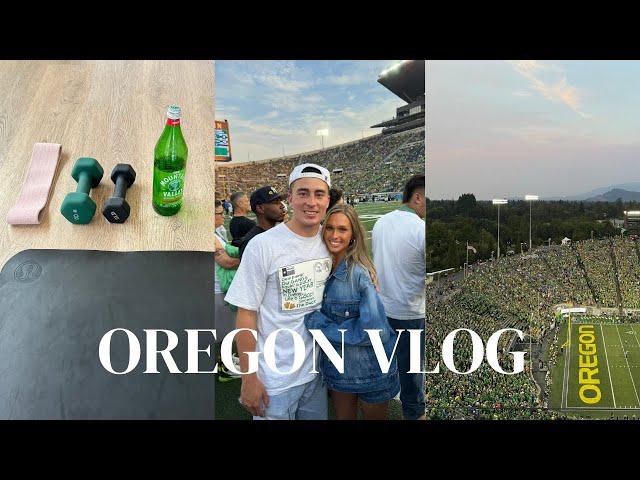 Vlog: Back at Paytons college, University of Oregon football game, Pilates & more