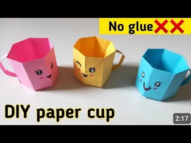 Origami paper cup / paper craft / By Kainat with arts ️