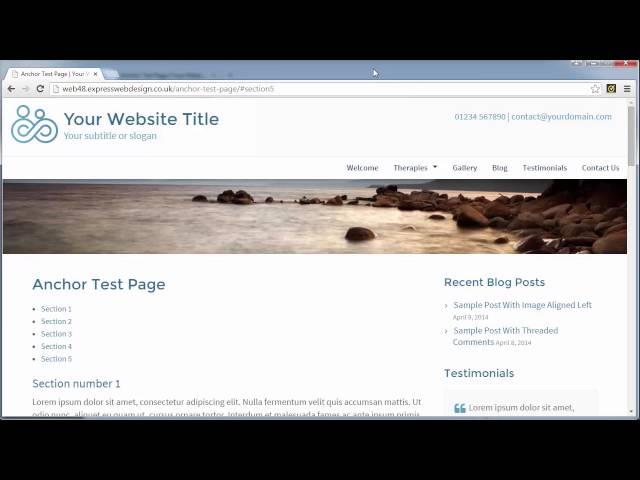 Creating Anchor Links – Link Within a Page