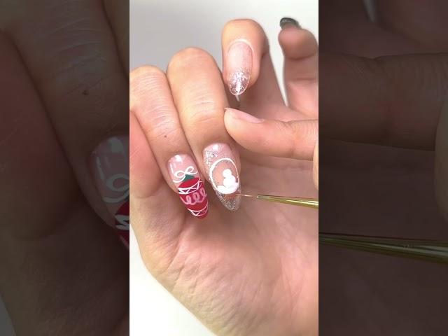 곰돌이가 산타가 된다면? / 크리스마스 아트 셀프네일 / Christmas self nail#바니네일 #bunnynail