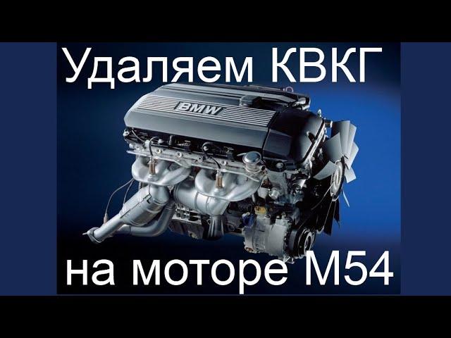 Удаляем КВКГ на моторе BMW M54.