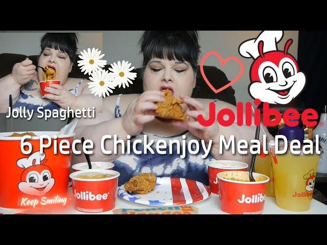 6 Piece Chickenjoy Meal Deal from Jollibee Mukbang