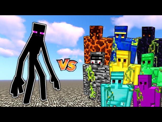 Mutant Enderman Vs Extra Golems in Minecraft