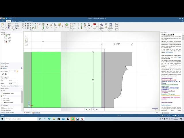 How to use the sweep feature in (DSM) design spark mechanical  to create a window or frame molding.