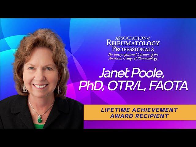 2024 ARP Lifetime Achievement Award – Janet Poole, PhD, OTR/L, FAOTA