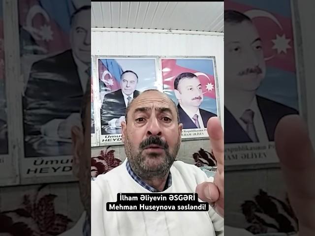 Prezidentin əsgəri Mehman Huseynova səsləndi! İlham Əliyev görün kimlərin ümidinə qalıb!