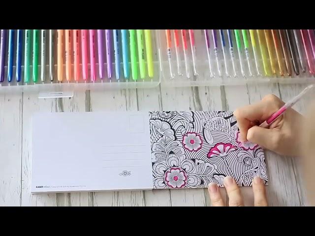 Kaisercraft Gel Pens and Post Card Colouring in Books