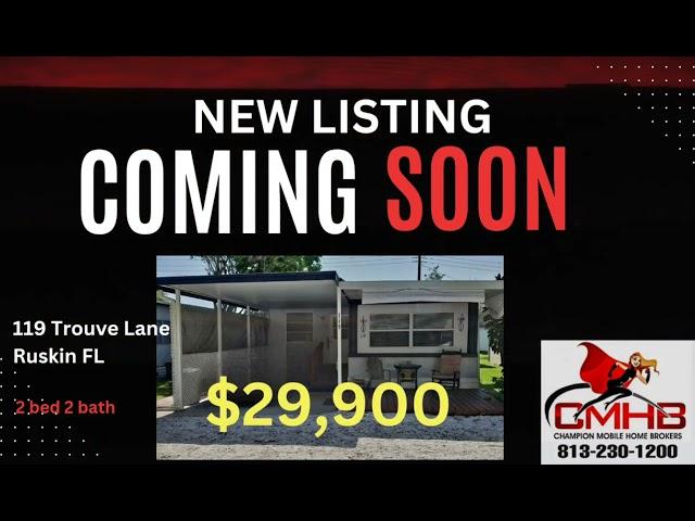 Details Coming Soon!Champion Mobile Home Brokers 813-230-1200 #comingsoon #newlisting #tampa