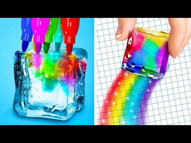 RAINBOW ART IDEAS AND COOL PAINTING TECHNIQUES