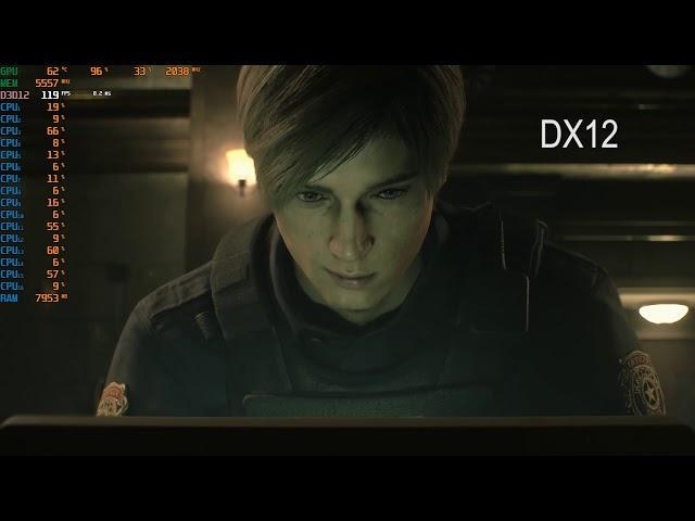 Resident Evil 2 PC Remake (Demo): DX11 vs DX12 (GTX 1080, 1080p)