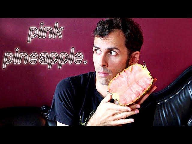 PINK PINEAPPLE - Trying The Most "Instagrammable" Fruit (Pinkglow) - Weird Fruit Explorer