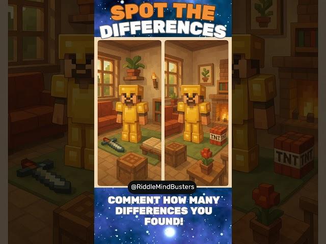 Don’t Blink or You’ll Miss It! ️️ #shorts #minecraft #findthedifference #foryou #gaming #ytshorts