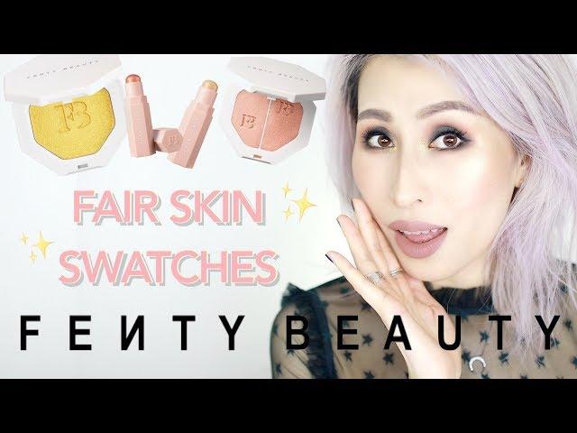 Fenty Beauty Highlighters on Fair Skin | Swatch + Giveaway | Fenty Beauty Trophy Wife Fair Skin NC15