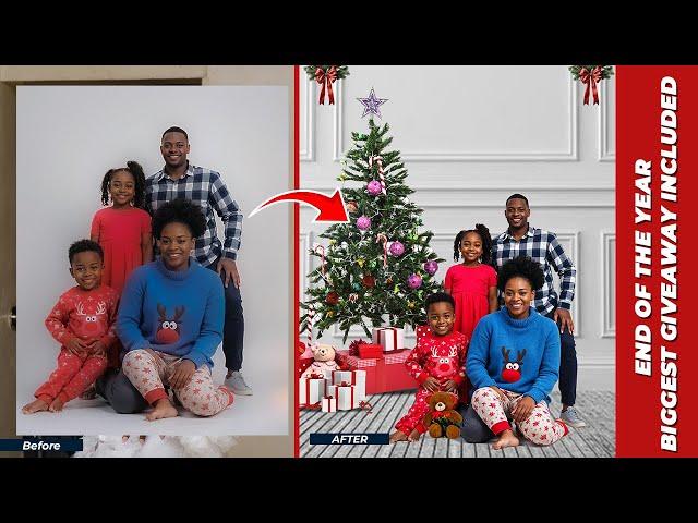 How to Edit Christmas Photo Background Like a Pro in Photoshop