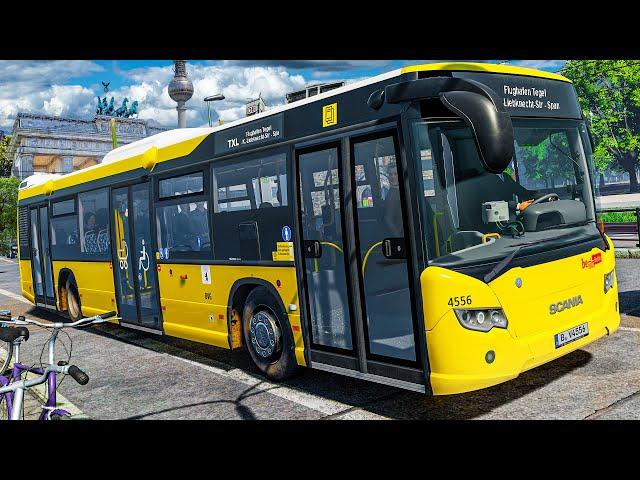 THE BUS #1: Mit dem SCANIA quer durch Berlin: vom Alex zum Airport Tegel  | TXL | BUS SIMULATOR 2021