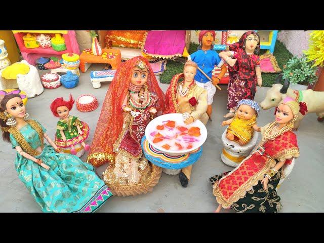 Barbie Doll All Day Routine In Indian Village/Radha Ki Kahani Part -561/Barbie Doll Bedtime Story||