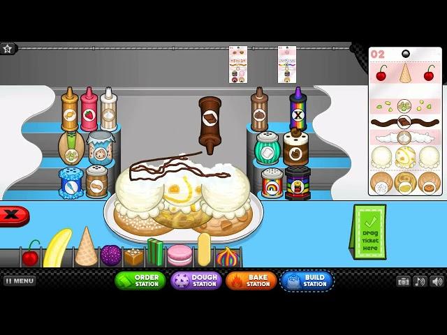 Papa's Scooperia HD Episode 25: All New Year toppings + Standard Mixables unlocked (Perfect Day)