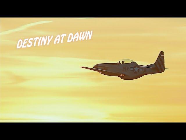 P-51s scramble for a B-17 escort mission.