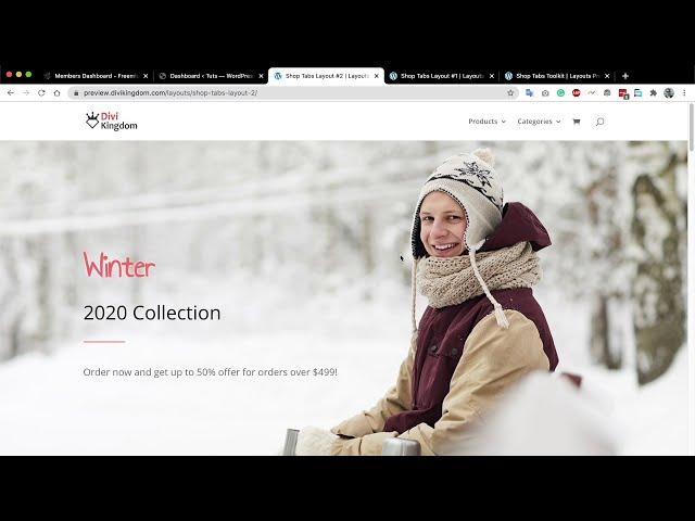Shop Tabs Module For Divi