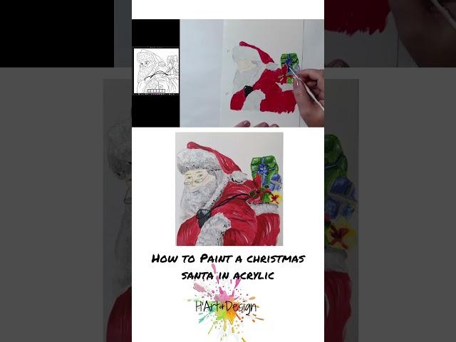 Acrylic Painting Tutorial Santa Claus Father Christmas SHORT