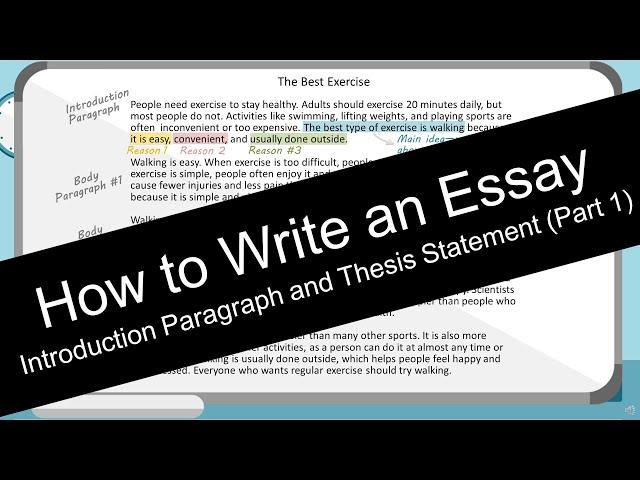 How to Write an Essay: Introduction Paragraph  (with Worksheet)