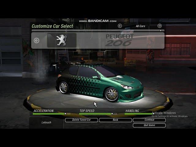 Peugeot 206 Tuning | NFS Underground 2