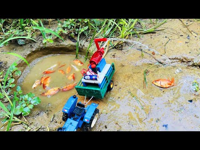 catch fish using mini water pump | fishing exciting | diy tractor ‪@sunfarming7533‬