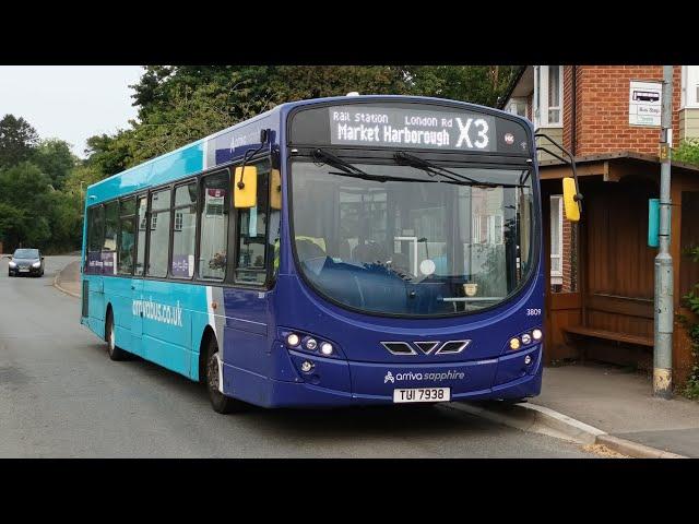 *Awesome Bus* Arriva Midlands VDL SB200 Wright Pulsar 2 (3809 Tui 7938) Working The X3 To Leicester