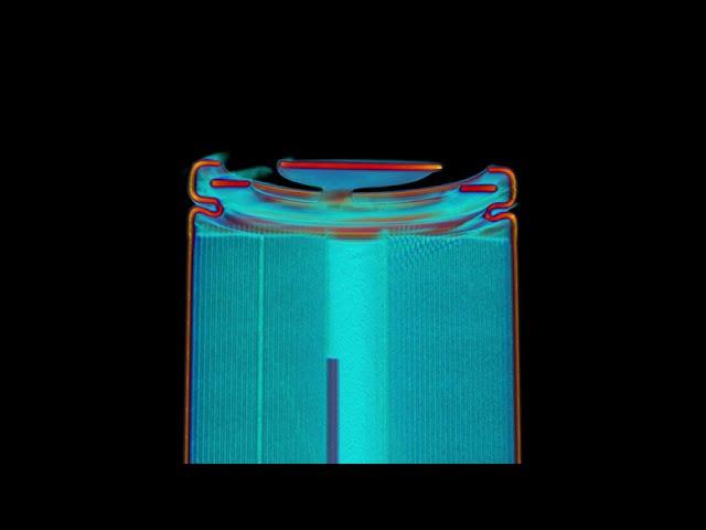 CT scans of lithium ion batteries