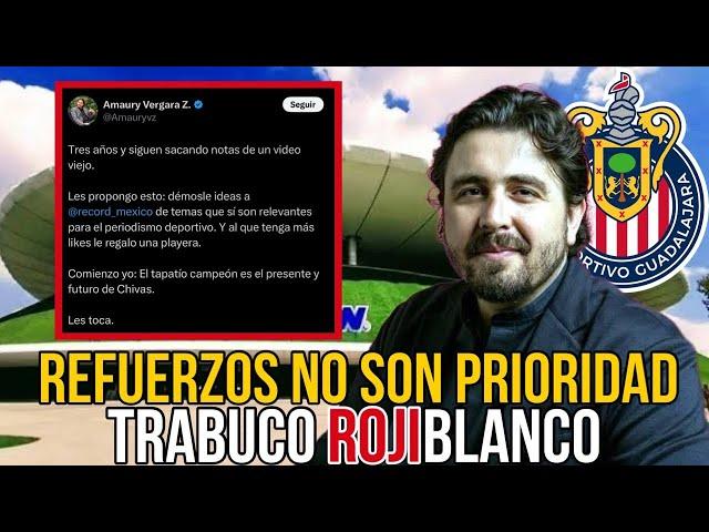 Amaury CONFIRMA: Refuerzos NO SON PRIORIDAD en Chivas apuestan a jóvenes