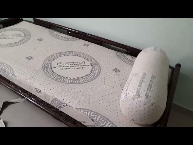 Natural latex mattress  for diwan cot with Bolster