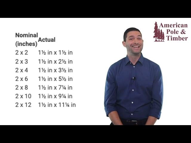 Nominal versus actual dimensions of lumber - American Pole & Timber FAQ