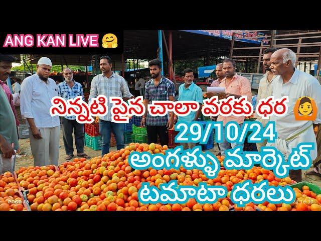 29/10/24 Angallu Tomato Market Price Today || Today Tomato Market Rate In Angallu #today