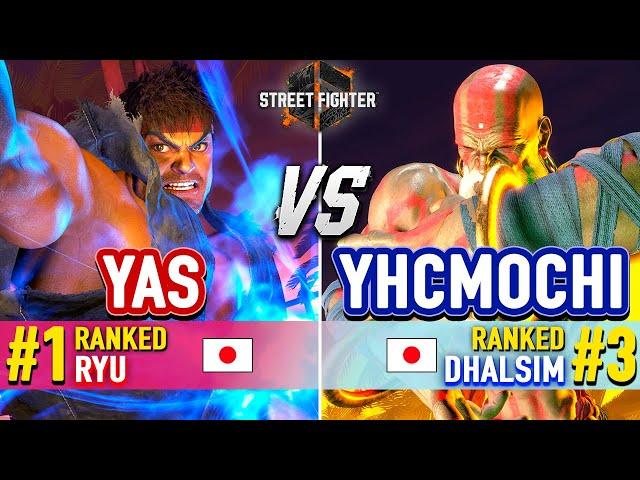 SF6  YAS (#1 Ranked Ryu) vs YHCMOCHI (#3 Ranked Dhalsim)  Street Fighter 6 High Level Gameplay