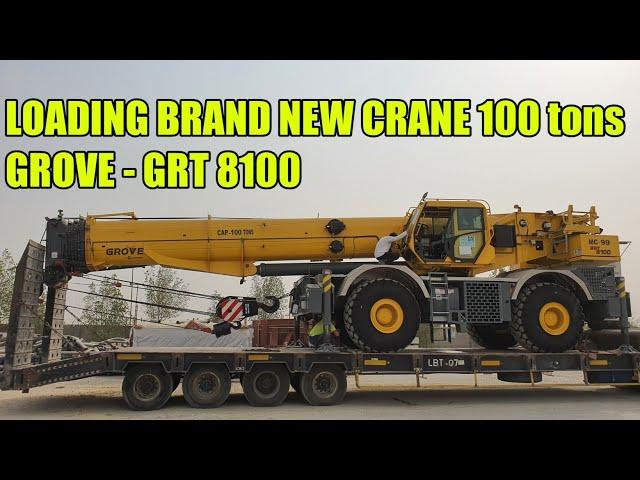 LOADING BRAND NEW CRANE | GROVE GRT 8100 | brybryTV