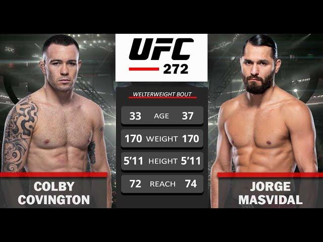 Хорхе Масвидаль vs Колби Ковингтон UFC 272 ( Jorge Masvidal vs colbycovington)