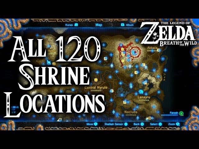 Breath of the Wild All 120 Shrine Locations (Legend of Zelda)