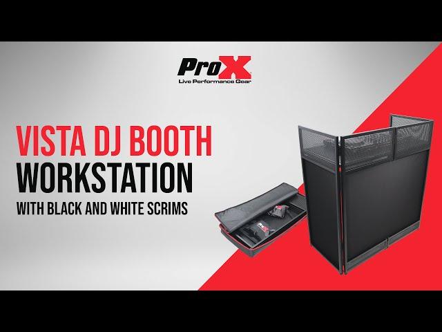 ProX Vista Mobile DJ Booth Workstation