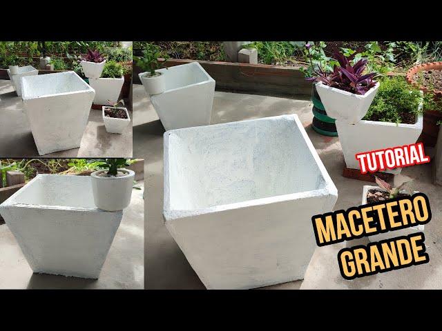 Como hacer maceteros de cemento, para plantas grandes o frutales, tutorial completo paso a paso.