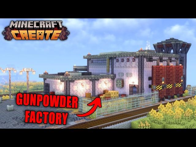 I Built A GUNPOWDER FACTORY In Minecraft Create Mod