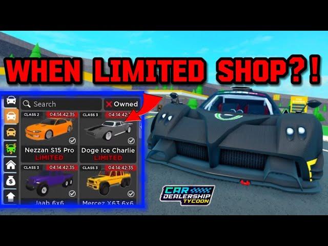 WHEN NEW LIMITED SHOP IS COMING OUT IN Car dealership tycoon?! | Mird CDT