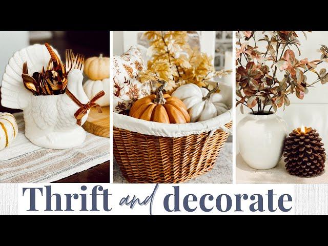 THRIFTED VS STYLED DECORATE WITH ME | THRIFTING FOR FALL HOME DECOR AT GOODWILL 2024