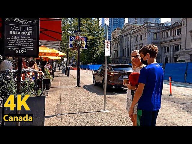 【4K UHD】Walking Through Hornby St, Vancouver Canada August 2021