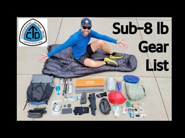 Sub-8 Pound CDT Gear List