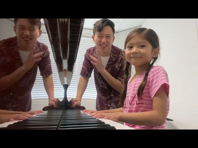 Lawrence teaches BUBBLY 6yo - Grade 3 piano lesson (technical work + pieces)