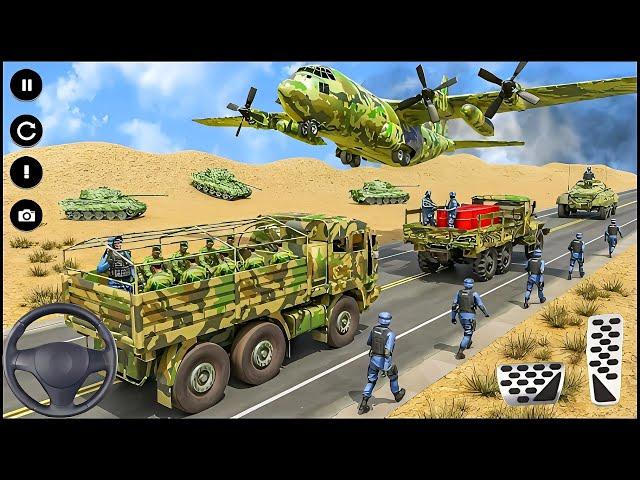 US Army Vehicle Truck Driving Simulator 2025 - US Soldier OffRoad Transport Duty - Android GamePlay