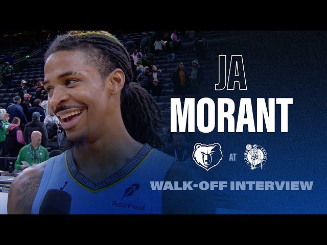 Ja Morant Walk Off Interview | Grizzlies at Celtics